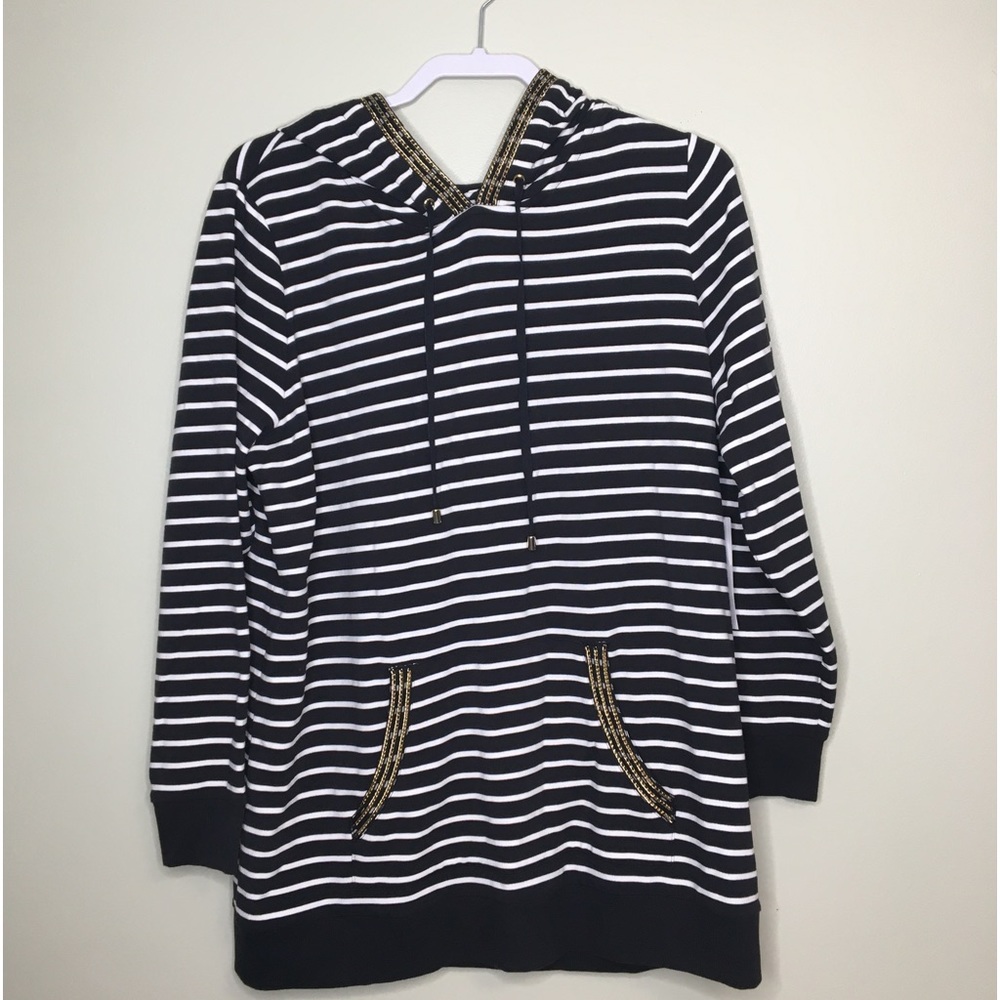 Chico's Zenergy Chain Detail Hoodie Size 2